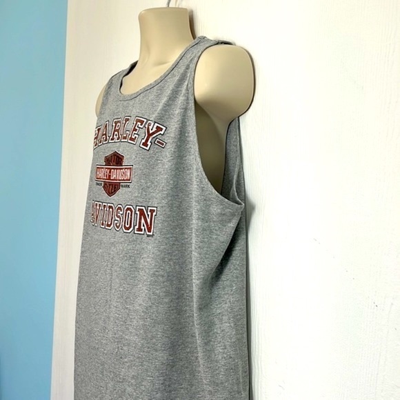 Harley Davidson - New Smyrna Beach HD Bald Eagle Ride To Live Gray Tank Size L - Picture 6 of 11